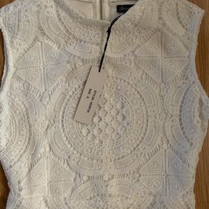 NWT white lace dress size small